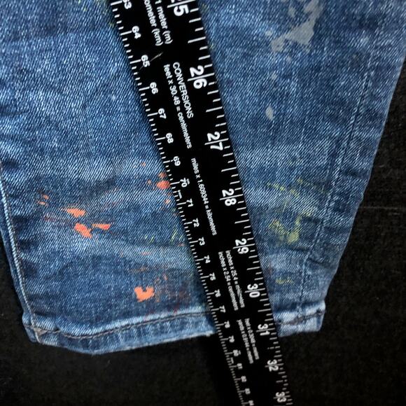 Jordan Craig Mens Jeans Blue Sean Legacy Edition Painted Moto Distressed 32x32 - Picture 10 of 13